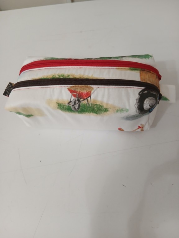 Trousse matelassée tracteur double zip