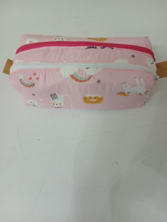 Trousse matelassée licorne double zip