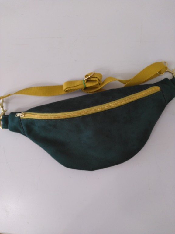 Sac banane velours vert