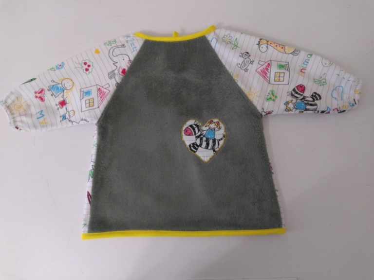 Bavoir tablier écolier vert