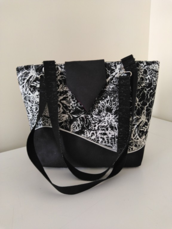 Sac cabas noir et blanc