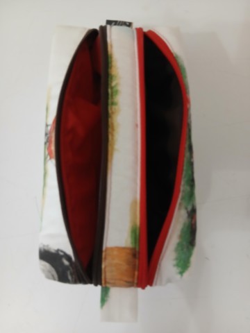 Trousse matelassée tracteur double zip