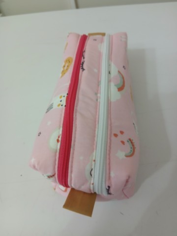 Trousse matelassée licorne double zip