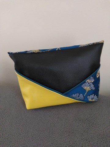 Pochette à poser Ginko bleu