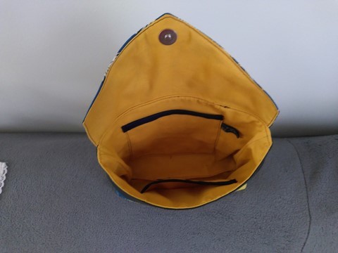 Pochette à poser Ginko bleu