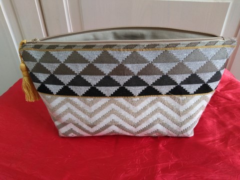 Trousse de toilette "Géométrie" grand modèle