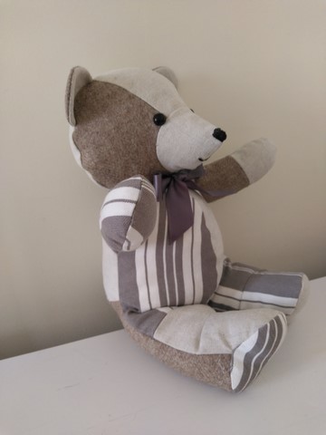 Nounours multi matières coutil gris