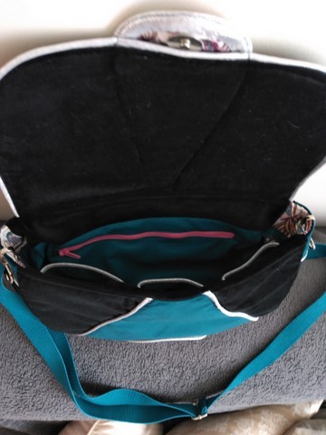 Sac velours et jacquard papillons