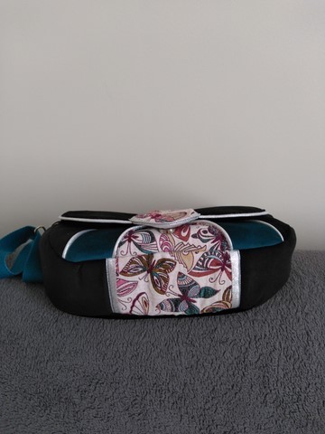 Sac velours et jacquard papillons