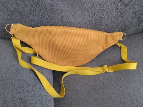 Sac banane Velours côtelé jaune