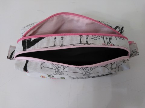 Trousse double zips "Moi Paris"