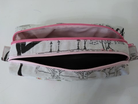 Trousse double zips "Moi Paris"