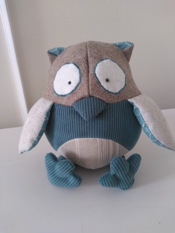 Chouette bleue turquoise