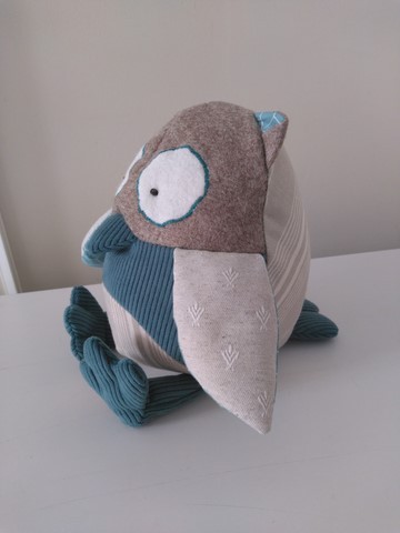 Chouette bleue turquoise