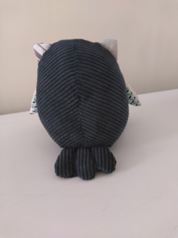 Chouette multi-matières bleu foncé et coutil