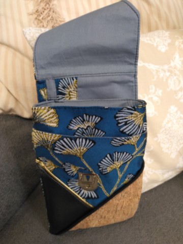 Pochette de téléphonne Ginko bleue