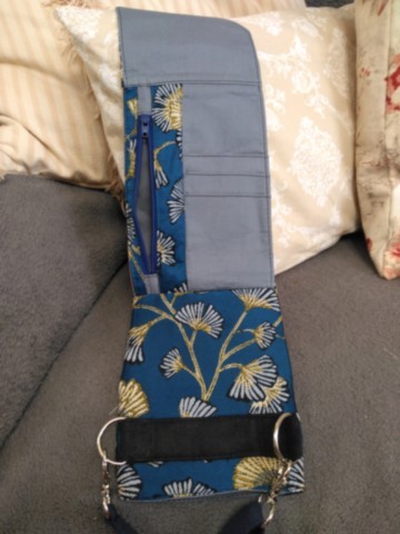 Pochette de téléphonne Ginko bleue