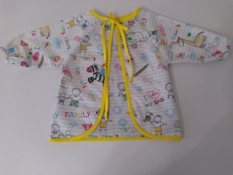 Bavoir tablier écolier vert