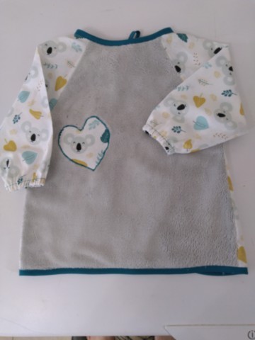 Bavoir tablier panda 6/18 mois