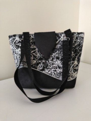 Sac cabas noir et blanc